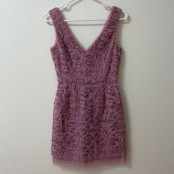BCBG LAVENDER V NECK MARISSA DRESS - Picture 4 of 11